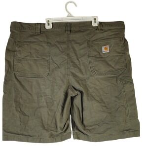 Carhartt Mens Rugged Flex Relaxed Fit Canvas Work Shorts Dark Olive BS2514-M 42